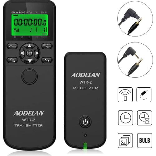 AODELAN Camera Wireless Shutter Release Timer Remote Control for Canon EOS R, ROS RP, 80D, 77D, 70D, 60D, 250D, 200D, 5D series
