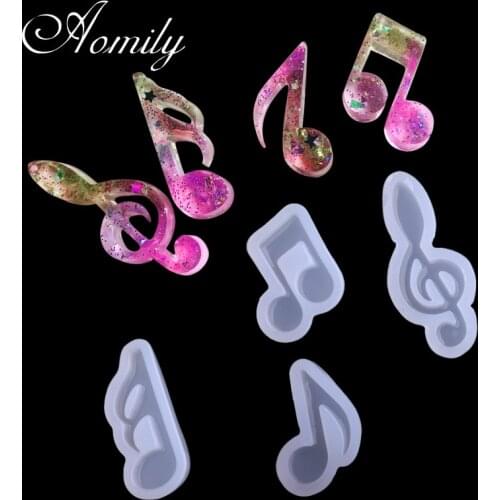 Aomily 4pcs/set Musical Notes Silicone Mold Fondant Cake Mold Chocolate Mold Pastry Candy Jelly Mould Kitchen Baking Mold