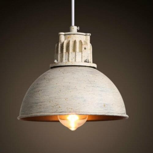 White wrought iron industrial style American country restaurant bar counter retro wrought iron pot cover Pendant Lights WF1016