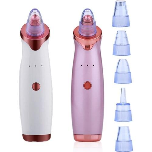 White Rosegold Electric Blackhead Remover Vacuum Pore Cleaner Tag Pimple Black Head Acne Remover Facial Beauty Skin Care Tools