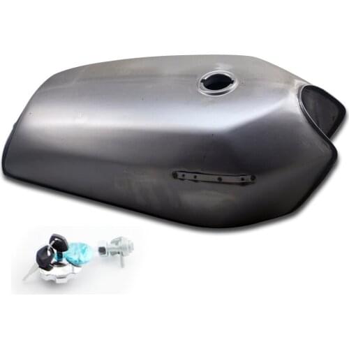 CG125 Fuel Tank 9L Gal Cafe Racer Gas Capacity Tank Fuel Tank with Fuel Switch and Cap for Honda CG125 CG125S CG250 No Paint