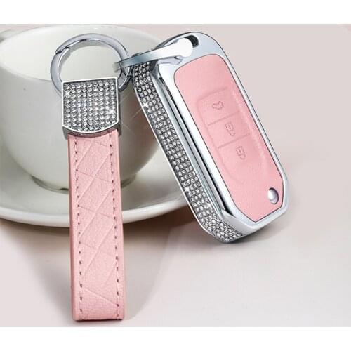 Zinc Alloy Crystal Car Remote Key Case Cover For Honda CivIc HRV CRV XRV Crider Odyssey 2015-2018 Protect Fit Freed Accessories