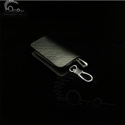 Key Case Carbon Fiber Leather Key Chain Case For BMW Audi Mercedes VW Opel Toyota Mazda Nissan Volvo Lexus Ford Case Cover Key