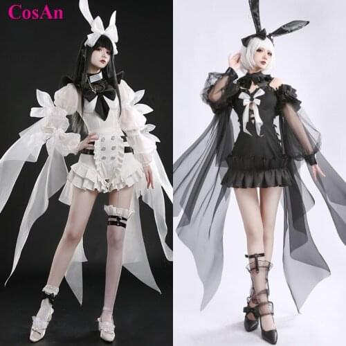 Original White Rabbit/Black Rabbit Cosplay Costume Sweet Lovely Bunny Girl Uniform Dress Activity Party Role Play Clothing S-L