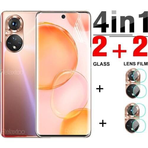 4 in 1 Hydrogel Film For Huawei Honor 50 Pro 50pro Se 50Se Protector 9H Safety Screen Full Cover Film Camera Protector Glasses
