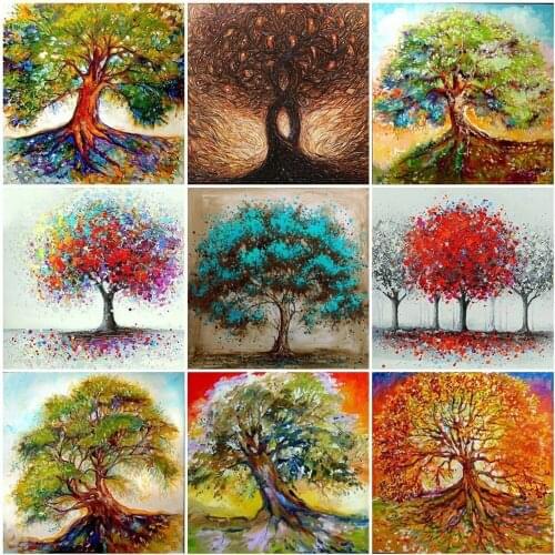 Diamond Embroidery Tree Mosaic 5D Diamond Painting Landscape Full Square Drill DIY Home Decoration Accessories