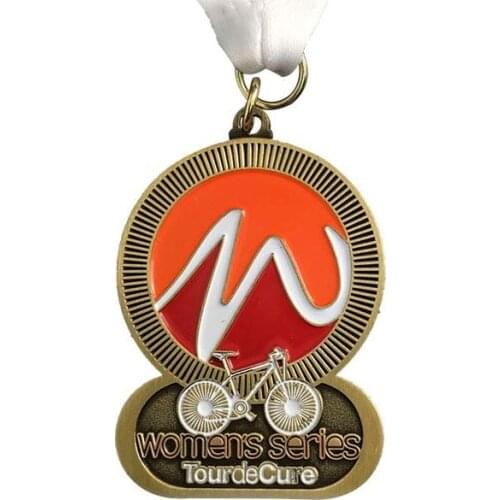 Custom Metal Medal Antique Gold Medal Bicycle Sports Medal Craft