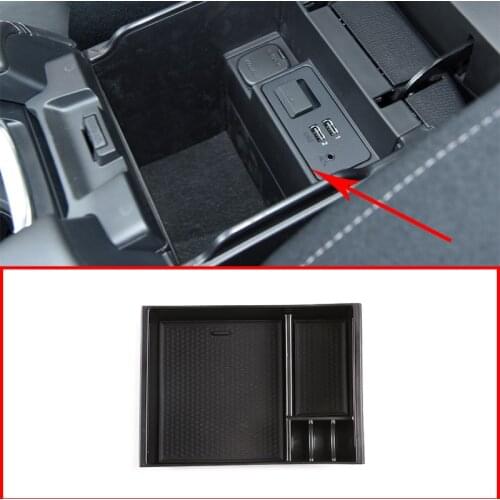 For Mazda Atez 14-18 Central Armrest Storage Multifunction Boxcar Trunk Organizer Foldable Storage Bag Box ABS Black