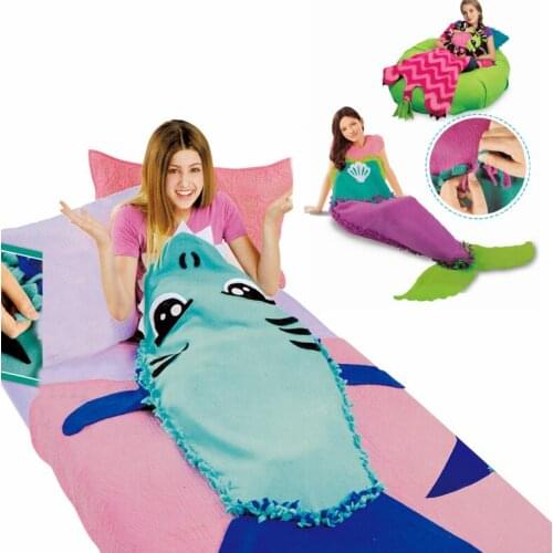 Blanket Weaving Set Sheet Making Kit Gift for 12 Years Old Girl Creative Sewing Mermaid Lion Shark Educational Toys for Children