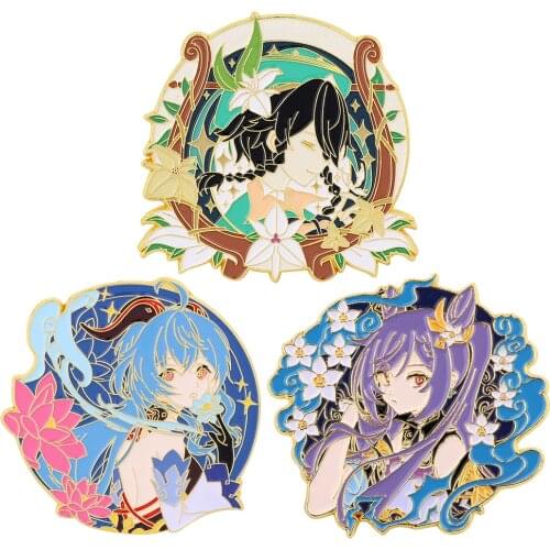 PF741 Game Collection Genshin Impact Hard Enamel Pins badge Clothes Backpack Decoration Jewelry Accessories Gifts for Friends
