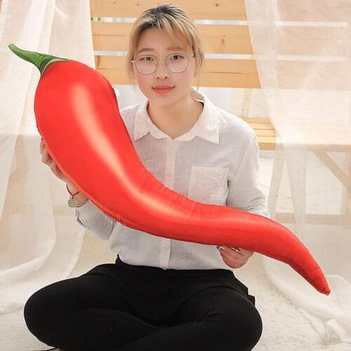 Simulated vegetable pillow chili Plush Plush Toy Red Chili Sleeping long pillow Cushion Kids Toys