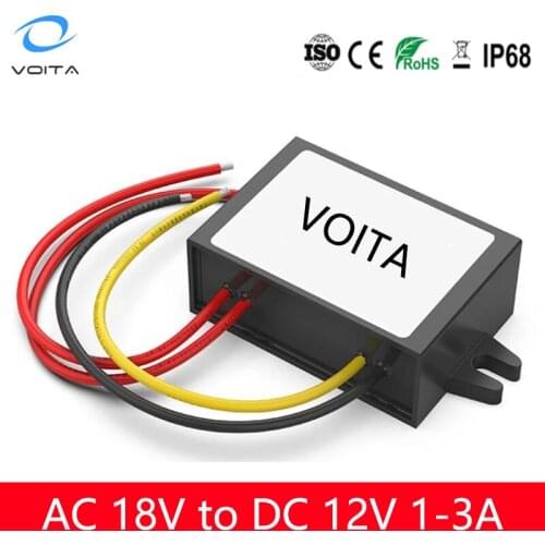 Factory Wholesale 18v ac to 12v dc Converter 1a 2a 3a car voltage charger