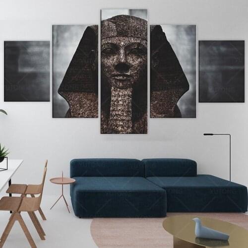 Poster Canvas Paintings Modular Decor Room 5 Piece Egyptian culture Picture Wall Art Framed HD Prints Home Decor