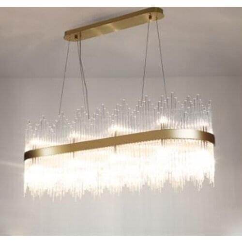 Luxury living room chandeliers postmodern creative bedroom lighting Nordic minimalist villa new light luxury restaurant crystal