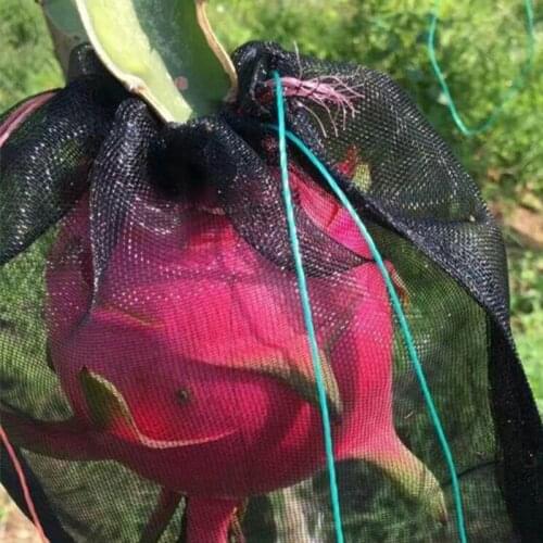 20pcs 40 Mesh Black Pest Control Nylon Net Bag Agriculture Anti-bird Supplies Pitaya Fruit Anti Flies Nets Breeding Bag