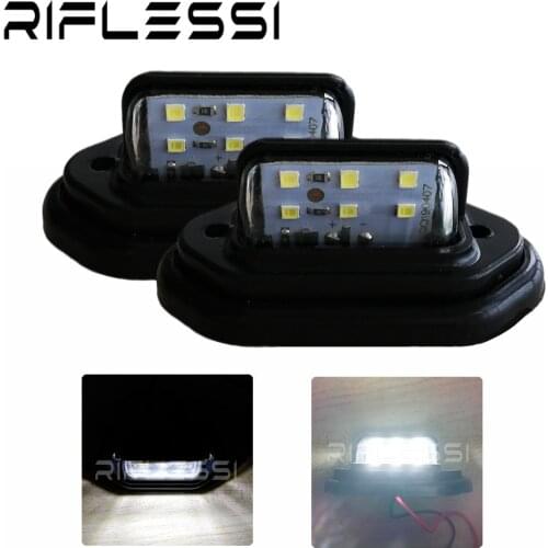 2 x 12V 24V Number Plate Lights Lighting For Auto Truck Trailer LED License Plate Lamp Tractor Lorry Signal Rear Light