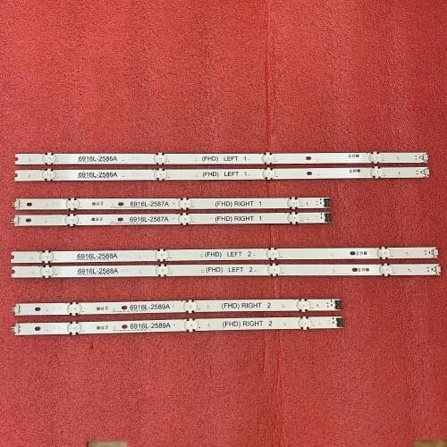 8 PCS/set LED backlight strip bar for LG 49LW540S 49LH630V LC490DUE (FJ)(M1) 49LH604V 6916L-2586A 2587A 2588A 2589A 49 V16 ART3