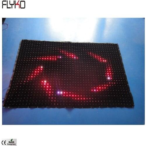 Led curtain for wedding stage backdrop decorative P7cm 2x3m seamless zipper connection fireproof