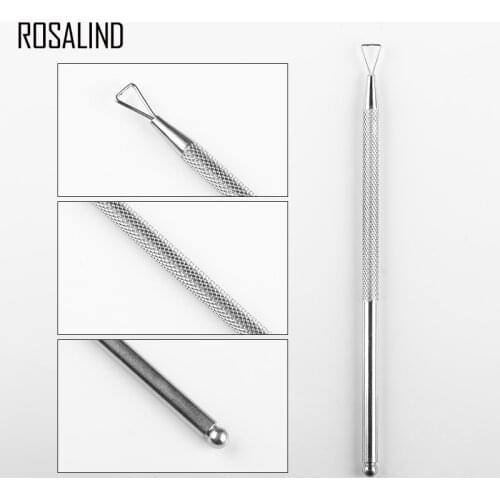 ROSALIND Cuticle Pusher 1pcs Remover Handles Manicure Tool UV Gel Cuticle Remover Dead Skin Nail Art Pusher Tool