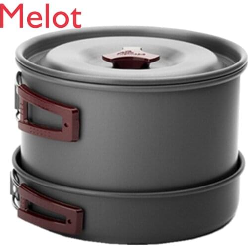 Outdoor Portable Tableware Pot Set Picnic Pot Set Wild Camping Camping Stove Cooking Folding Cookware Pots for Cooking Kitchen