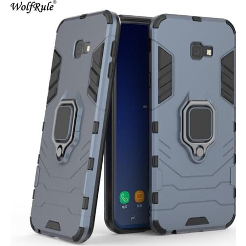 WolfRule sFor Case Samsung Galaxy J4 Plus TPU Hard PC J4 Plus Case Ring Holder Stand Magnetic Armor Case For Samsung J4 Prime