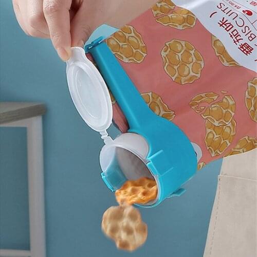 New Seal Pour Food Storage Bag Clip Snack Sealing Clip Keeping Fresh Sealer Clamp Plastic Helper Food Saver Travel Kitchen Tools