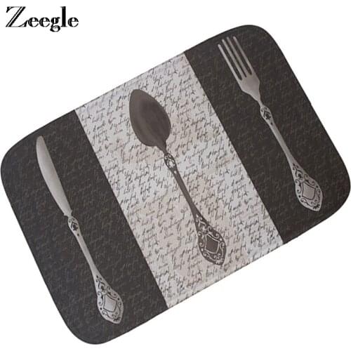 Zeegle Kitchen Mat Non-slip Floor Area Rug Door Mat Bath Mat Carpet For Living Room Proof Rug Home Decor