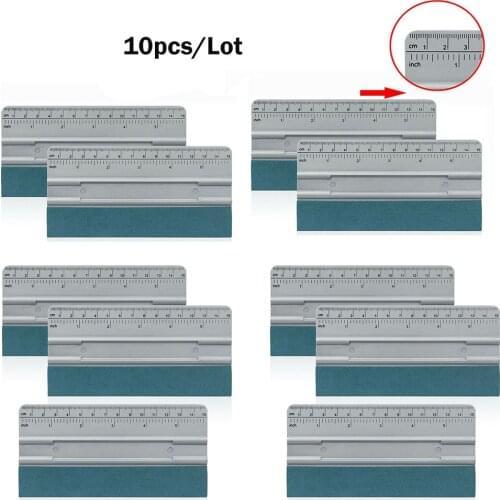 FOSHIO 10pcs Vinyl Wrapping Tool Suede Felt Measure Scraper Squeegee Carbon Fiber Film Car Wrap Tools Window Tint Accessories