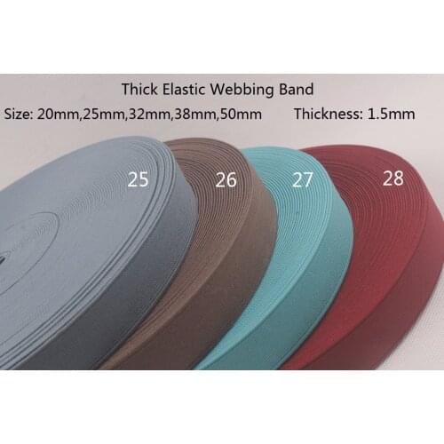 20mm wide 10 yards a lot thick strenth high quality elastic webbing band For DIY Sewing Clothes( Teal,Mud,Cyan Blue,Dark Red)