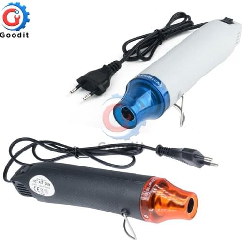220V DIY Using Heat Gun Electric Power Tool Hot Air 300W Temperature Gun with Supporting Seat Shrink Plastic EU plug Black White