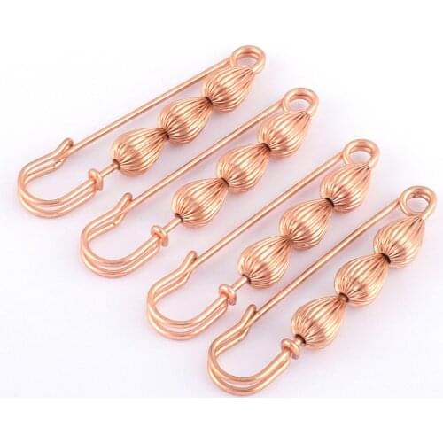 4pcs 76mm Rose gold pins Safety Pins Larger Safety Pins Kilt Pins Broochs letter Bar Pins Bells Apparel Accessories DIY Sewing