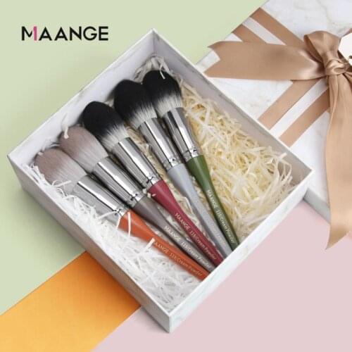 5 COLORS MAANGE Hexagonal Blush Brush Loose Powder Makeup Brush Big Size Makeup Brushes Cosmetics Make Up Tools