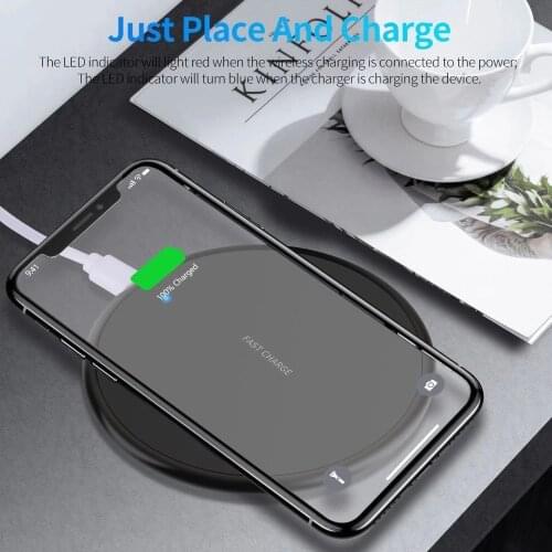 10W Qi Wireless Charger for Samsung S10 S9 Note 8 9 USB Charging Pad For iPhone 8 X XR XS Max QC3.0 Fast Wireless Charging Pads