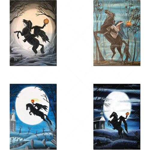 The headless horseman in the sleeping hollow picture print art poster