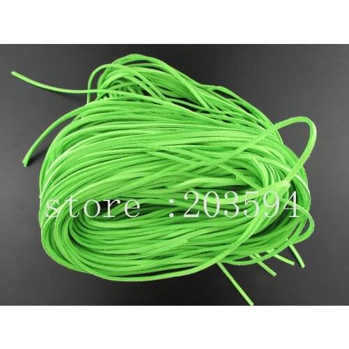 Bgh1! 5 Meters 3x1.5mm light green color Faux Suede Cord Leather Lace For Clothes Shoes Jewelry Making Findings 5M/lots