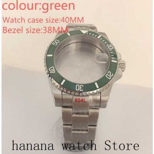 Suitable for NH35 / NH36 Mingzhu2813 Miyota stainless steel self-winding 40mm case, sapphire glass digital blue rotating bezel