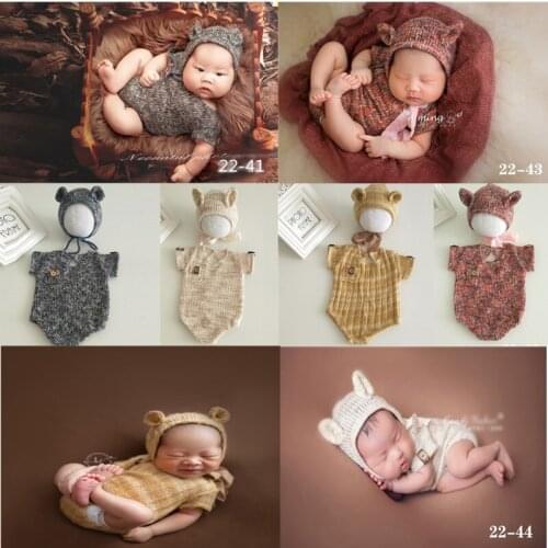 0-3 months newbornKnitted Baby Photography Props Baby Jumpsuit Romper Baby Photo Accessory