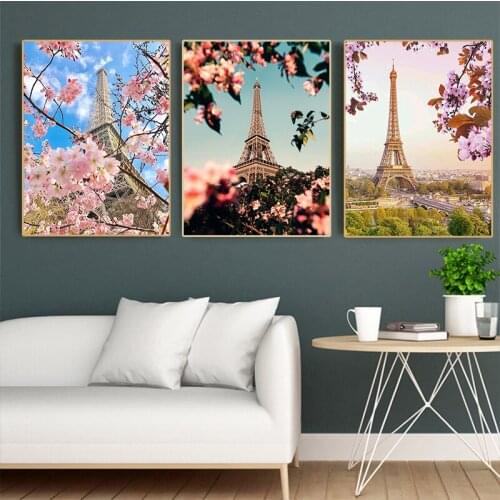 Diy 5d Diamond Painting Embroidery Diamond Mosaic Paris Tower Cross Stitch Kits Home Decor Scenery