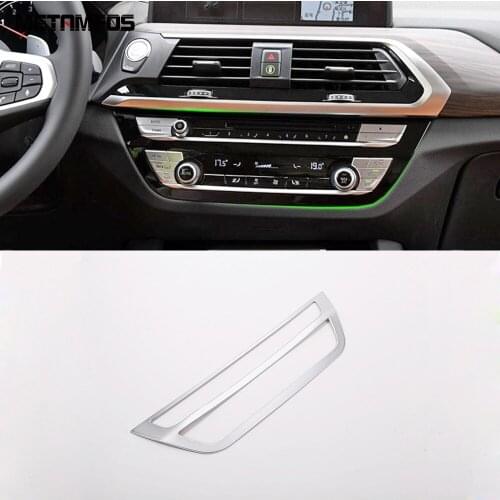 For BMW X3 2018 2019 Matte Air Conditioner Control Switch Cover Molding Trim Decoration Frame Interior Accessories Car Styling