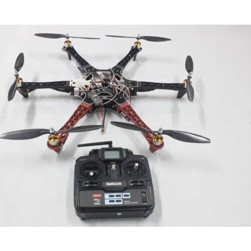 F550 Drone FlameWheel Kit With QQ HY ESC Motor Carbon Fiber Propellers + RadioLink 6CH TX RX F05114-T