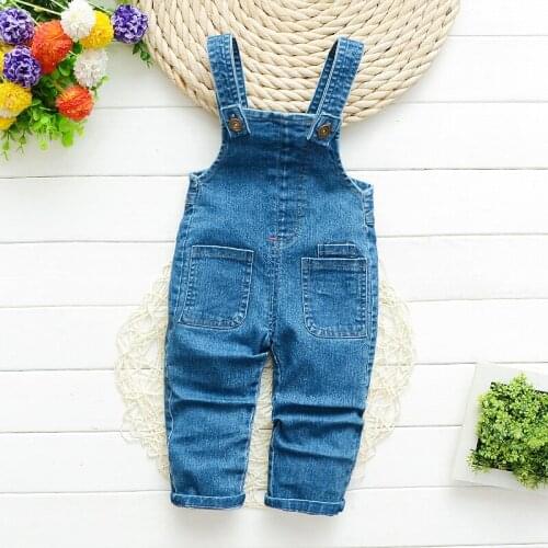 IENENS Fashion Kids Baby Boys GirlsI nfant Boy Girl Playsuit Clothes Clothing Long Pants Denim Long Jeans Overalls Toddler