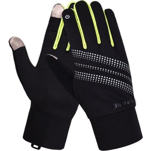 Kakaforsa New Outdoor Sports Running Gloves Men Women Warm Touch screen Fitness Gloves Multi-function Windproof All Finger Glove