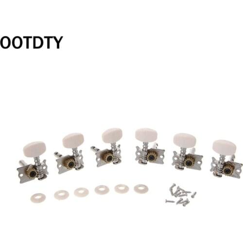 OOTDTY 6pcs Classical Guitar Tuning Pegs Single Tuners Keys String Machine Heads Parts