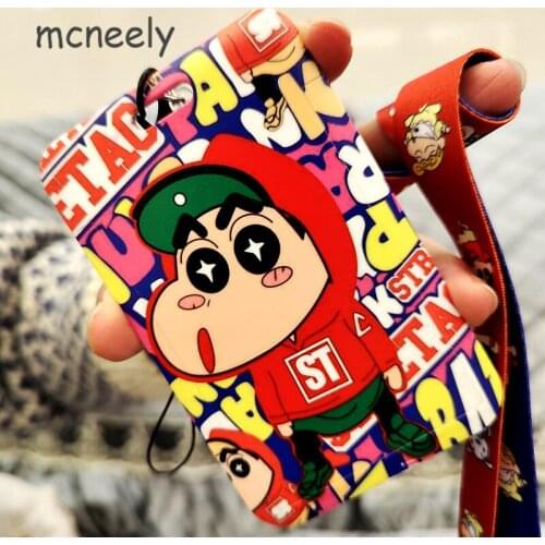 Cartoon Cute Lanyard Bank Credit Card Holder Wallet Bus ID Name Work Card Holder for Student Child Worker