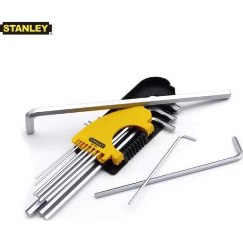 Stanley 12pcs/set short long allen key set inch 1/16 5/64 3/32 to 3/8 hex shank flat end imperial hex key wrench sets S2 steel