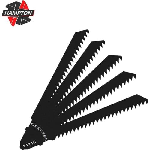 HAMPTON T111C Jig Saw Blade 5PCS T Shank Reciprocating Saw Blade for Plastic Wood High Carbon Steel Jigsaw Blade Saber Blades