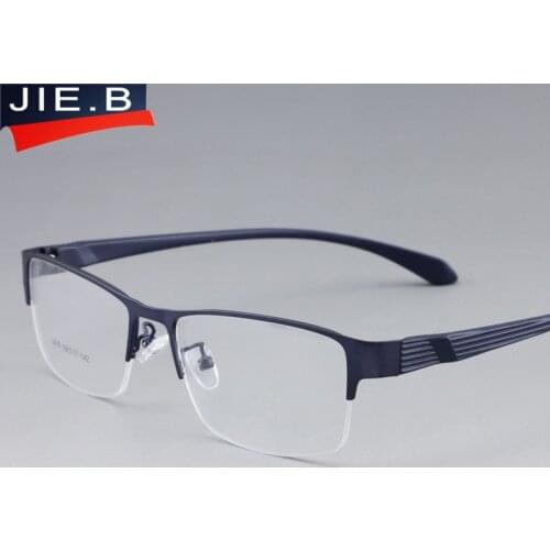 JIE.B Square Wide Eyeglasses Frame Full Rim Men Optical Frame with Transparent Clear Lens Big Face Men Window Glasses Spectacle