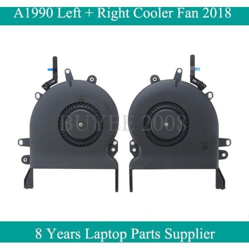 Original 15" Laptop A1990 Left with Right Cooling Fan For Macbook Pro 15.4" A1990 Cooler Fan Replacement