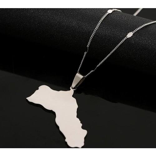 Stainless Steel Kurdistan Map Pendant Necklace For Women Men Fashion Kurdistan Charm Jewelry