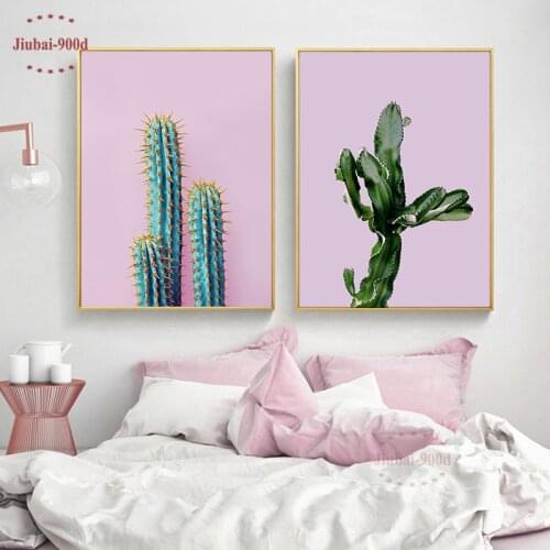 900D Cactus Posters And Prints Wall Art Canvas Painting Wall Pictures For Living Room Nordic Decoration NOR059